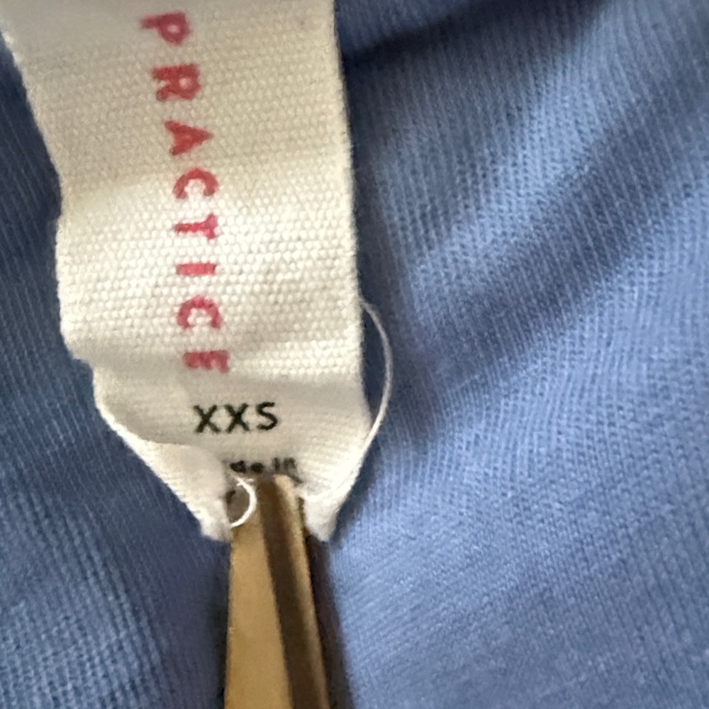Anthro Daily Practice Ruched Midi Dress XXS Blue Sleeveless Bodycon Athleisure - Picture 3 of 11